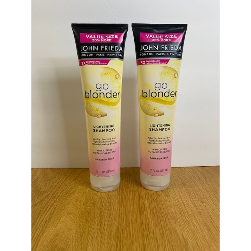John Frieda Go Blonder Lightening Shampoo Unisex 10oz 2pk New Citrus Value‎ Size